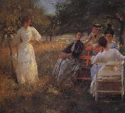Edmund Charles Tarbell In the Orchard oil painting artist